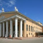 Kyrgyz National Academic Opera and Ballet Theater, Bishkek - Wikimedia commons File:BISHKEK_KNATOB_3.jpg